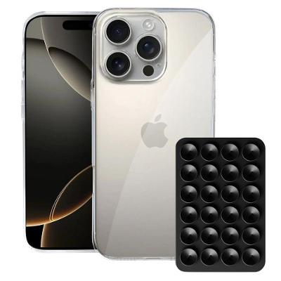capinha Crystal Slim do Iphone 16 Pro  Ventosa Preta Gshield