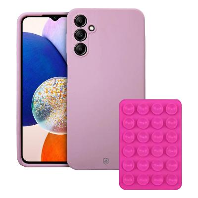 Capa Silicon Veloz para Samsung Galaxy A14 + Ventosa - Rosa - Gshield