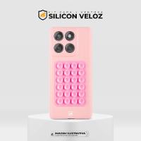 Capa Silicon Veloz para Samsung Galaxy A05 + Ventosa - Rosa - Gshield - 5