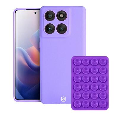 Capa Silicon Veloz para Motorola Moto Edge 60 + Ventosa - Lilás - Gshield