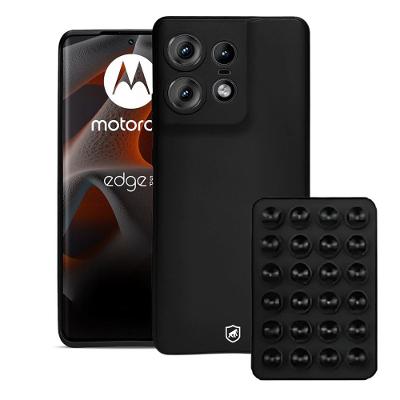 Capa Silicon Veloz para Moto Edge 50 Pro +  Ventosa Preta