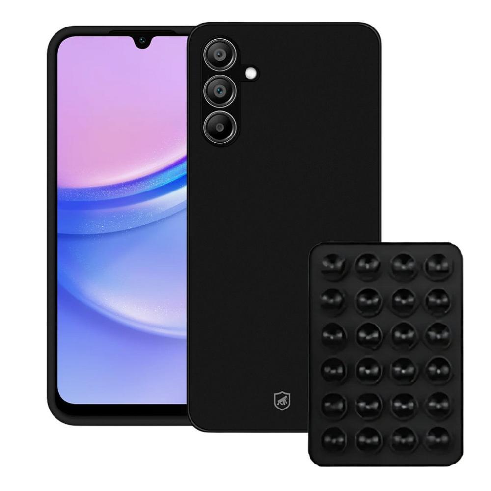Capa Silicon Veloz para Galaxy A15 Ventosa - Preta - Gshield - 1