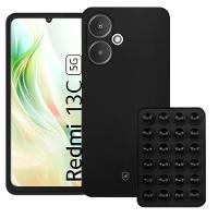 Kit Capa Silicon Veloz, Xiaomi Redmi 13C 5G + Ventosa Preta - 1