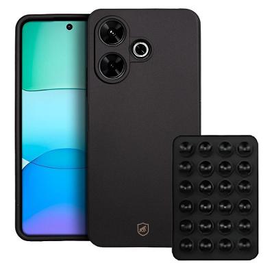 Kit Capa Silicon Veloz para Xiaomi Redmi 13 +  Ventosa Preta