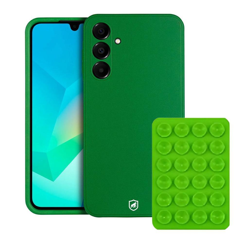 Kit Capa Silicon Veloz para Samsung Galaxy A16 5G +  Ventosa - Verde - Gshield - 1