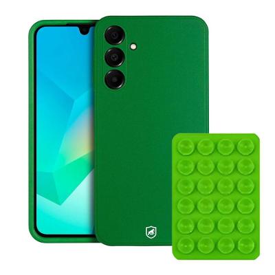 Kit Capa Silicon Veloz para Samsung Galaxy A16 5G +  Ventosa - Verde - Gshield