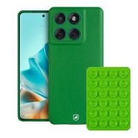 Kit Capa Silicon Veloz para Motorola Moto Edge 60 Fusion +  Ventosa - Verde - Gshield - 1