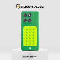 Kit Capa Silicon Veloz para Motorola Moto Edge 60 Fusion +  Ventosa - Verde - Gshield - 5