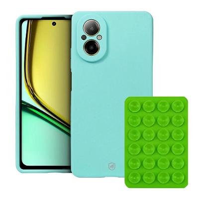 Kit Capa Silicon Veloz para Realme C67 +  Ventosa - Verde - Gshield