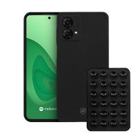 Kit Capa Silicon Veloz para Moto G84 5G +  Ventosa Preta - 1