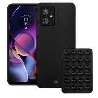 Kit Capa Silicon Veloz para Motorola Moto G54  Ventosa Preta - 1