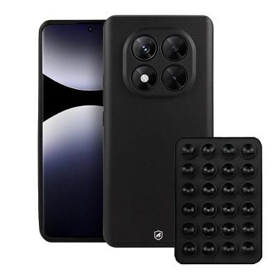 Kit Capa Silicon Veloz para  Xiaomi Redmi Note 14 Pro 5G +  Ventosa - Preta - Gshield