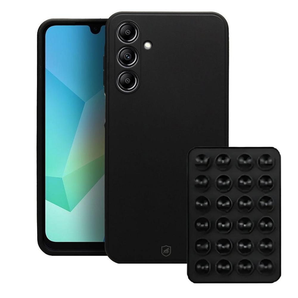 Kit Capa Silicon Veloz para Galaxy A16 5G + Ventosa - Preta - 1