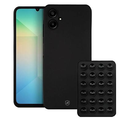 Kit Capa Silicon Veloz para Galaxy A06 +  Ventosa - Preta