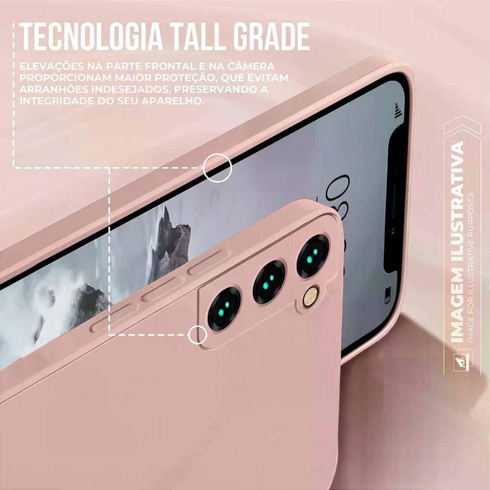 Kit Capa Silicon Veloz para Galaxy A05 + Cordão Rosa Gshield - 5
