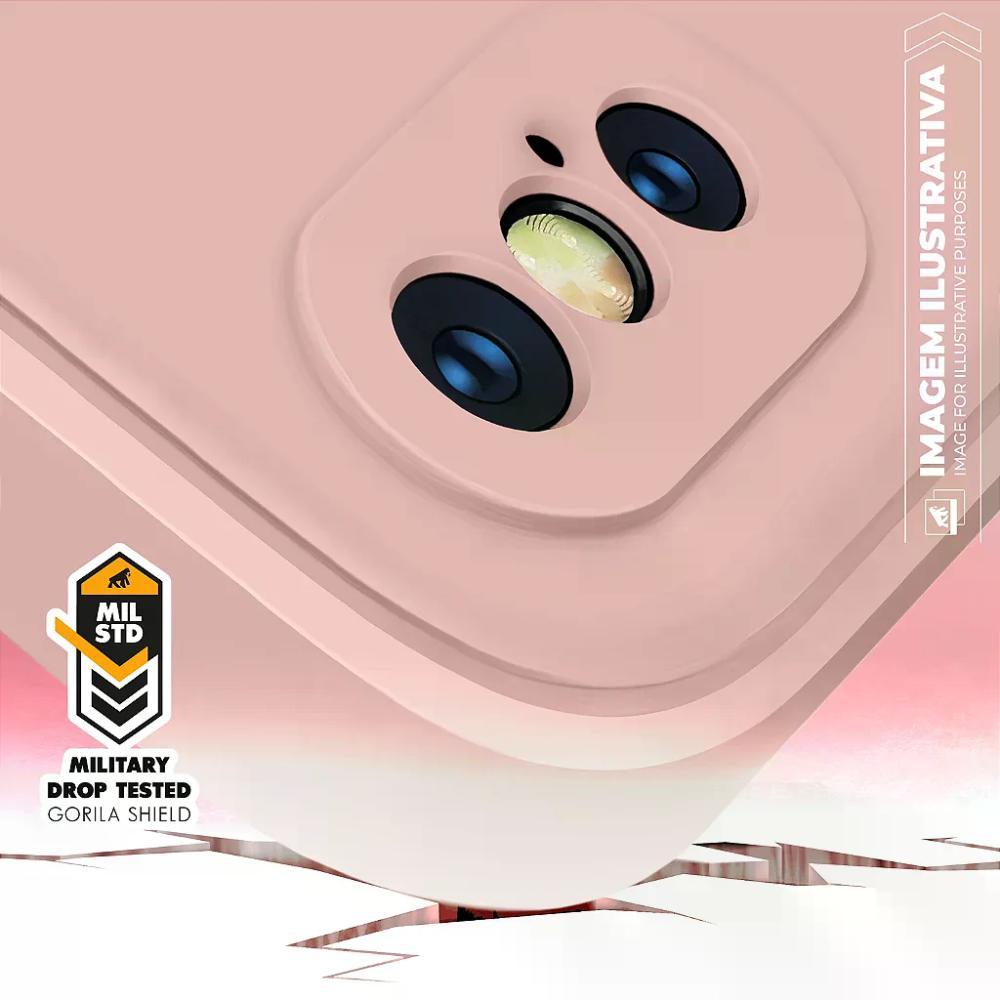 Kit Capa Silicon Veloz para Galaxy A05 + Cordão Rosa Gshield - 6