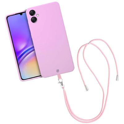 Kit Capa Silicon Veloz para Galaxy A05 + Cordão Rosa Gshield