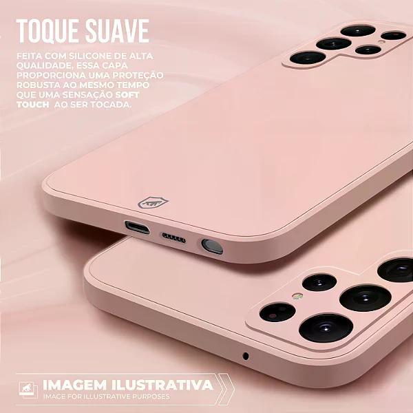 Kit Capa Silicon Veloz para Galaxy M14 + Cordão Rosa Gshield - 4