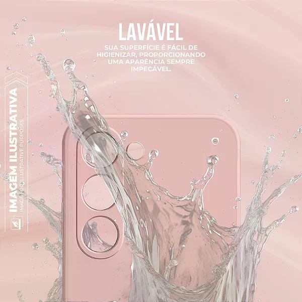 Kit Capa Silicon Veloz para Galaxy M14 + Cordão Rosa Gshield - 7