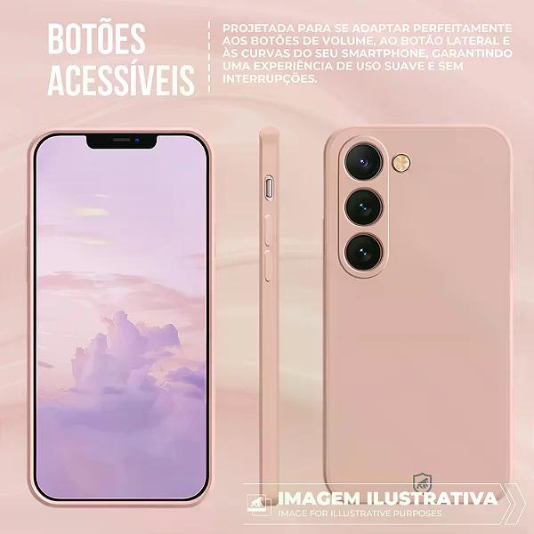 Kit Capa Silicon Veloz para Galaxy M14 + Cordão Rosa Gshield - 8