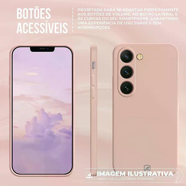 Kit Capa Silicon Veloz para Moto Edge 60 + Cordão Rosa - 8