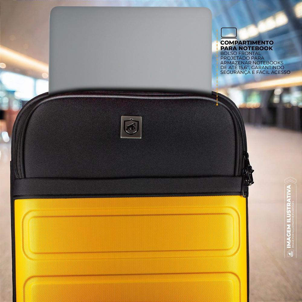 Mala de Viagem Armor com Rodas 360° - Pequena - Amarela - Gshield - 3