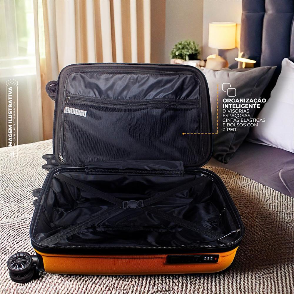 Mala de Viagem Armor com Rodas 360° - Pequena - Amarela - Gshield - 5