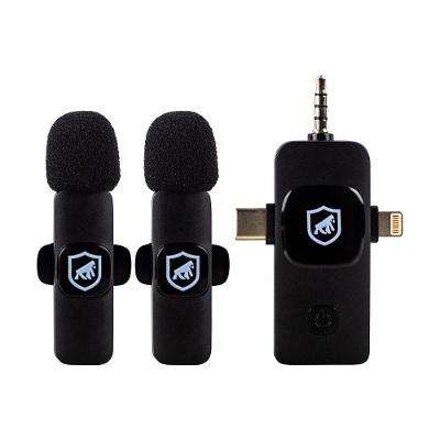 Microfone de Lapela 3 em 1 - Armor - Tipo C / Lightning / P2 - Gshield