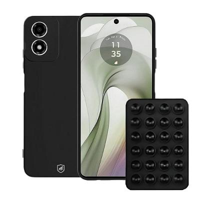 Kit Capa Silicon Veloz para  Motorola Moto E14 Ventosa Preta