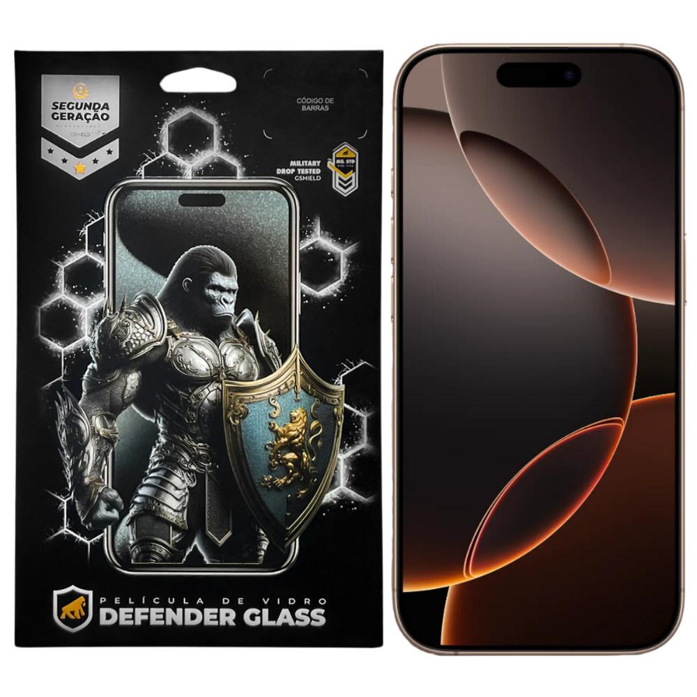 Película para iPhone 16 Pro Max - Defender Glass Preta - Gshield - 1