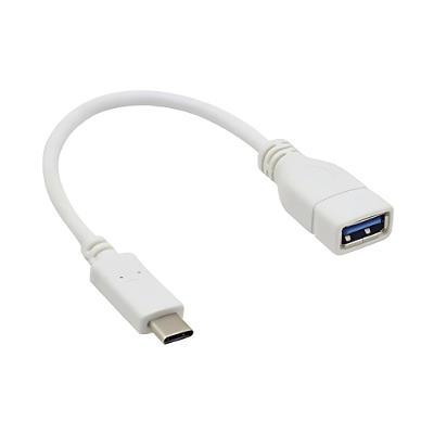 Cabo OTG Adaptador - USB-A / Type-C / TIPO C / USB C - Branco - Verde