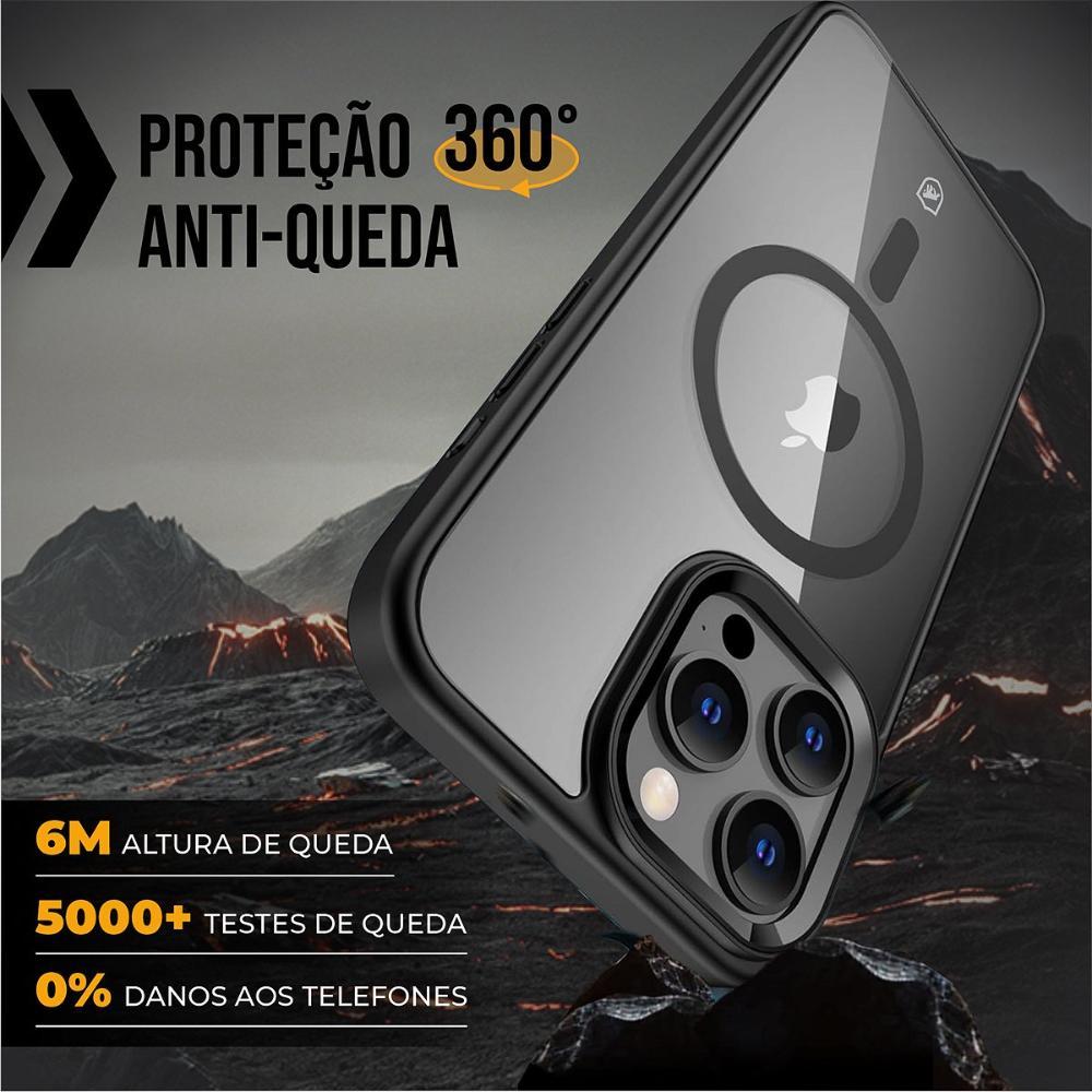 Capa case capinha MagSafe para iPhone 16 Pro - Preta - Gshield - 3