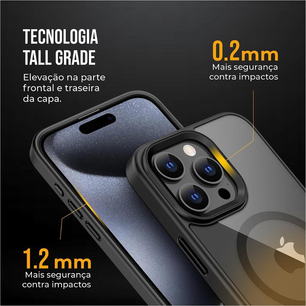 Capa case capinha MagSafe para iPhone 16 Pro - Preta - Gshield - 4