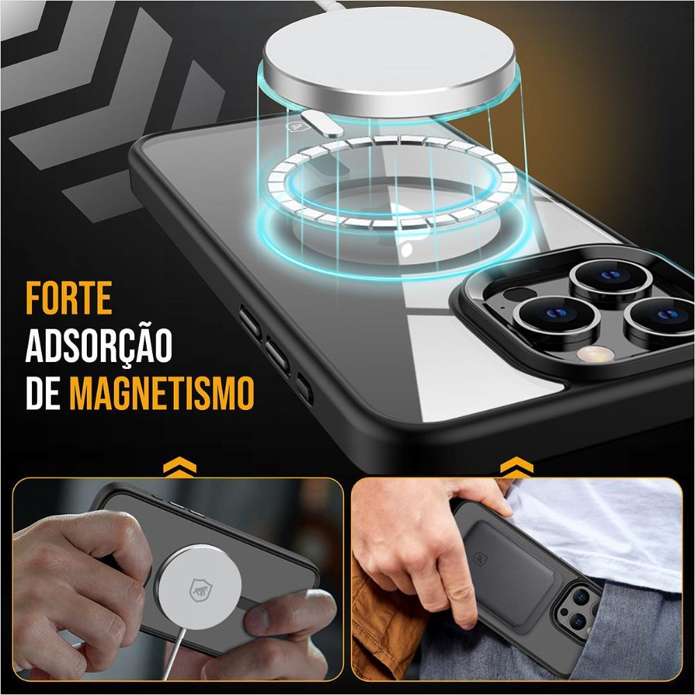 Capa case capinha MagSafe para iPhone 16 Pro - Preta - Gshield - 5