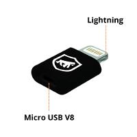 Adaptador Micro USB V8 / Lightning - Preto - Gshield - 2