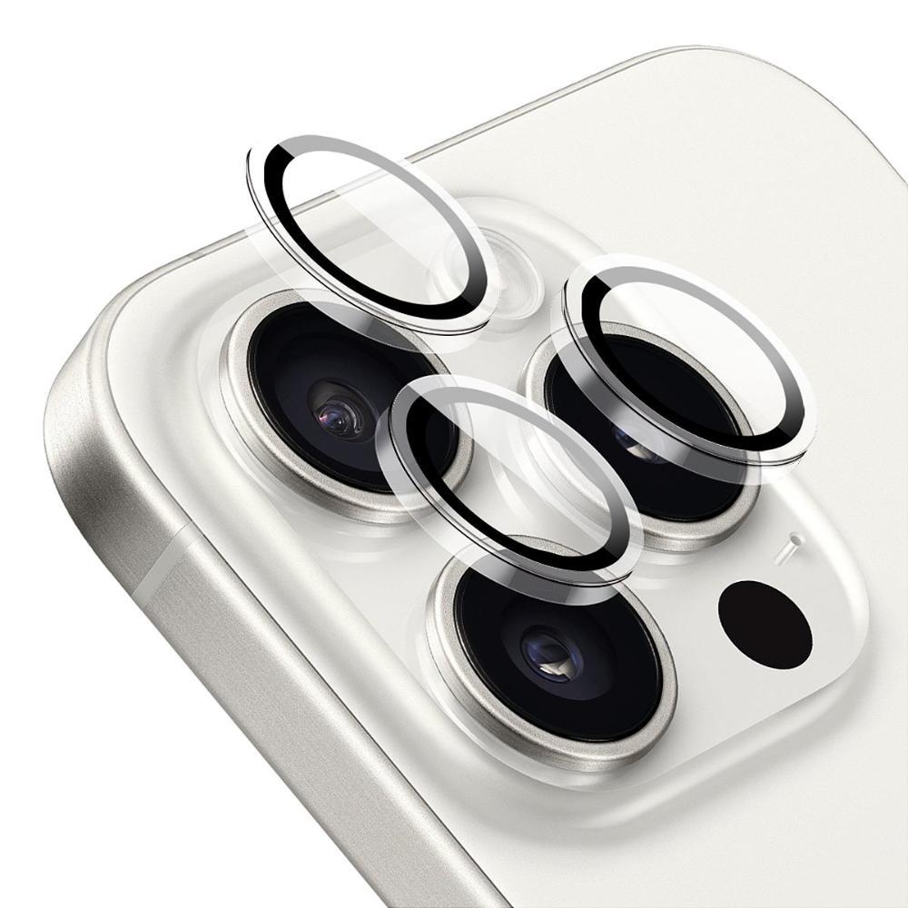 Protetor de Lente para iPhone 16 Pro - Survivor - Transparente com molde aplicador - Frame para câmera - Gshield - 1