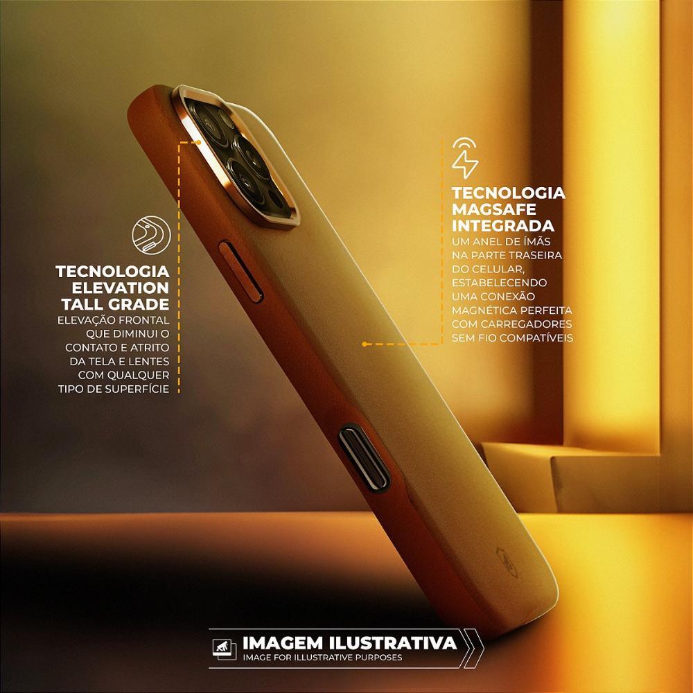 Capa case capinha para iPhone 16 - Couro Dual Magsafe - Marrom - Gshield - 2