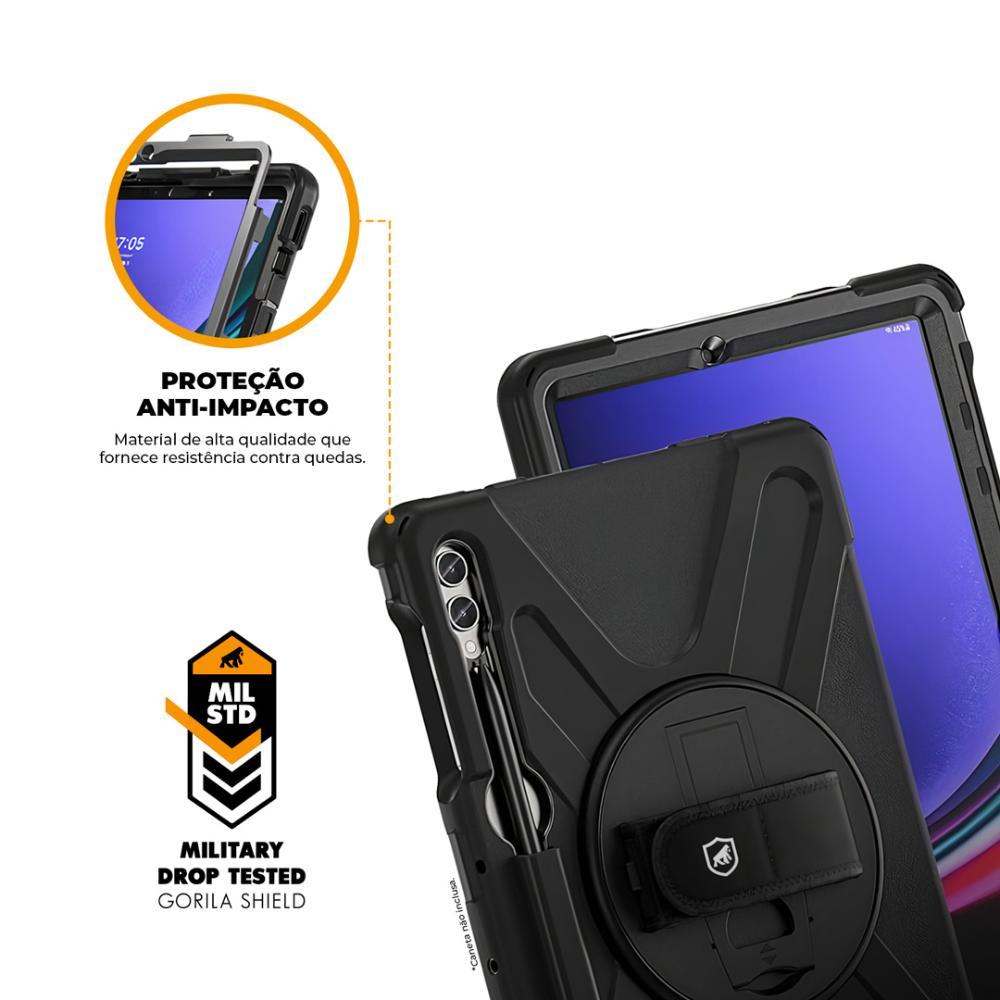 Capa case capinha para Samsung Galaxy Tab S9 FE Plus - Phantom - Gshield - 4