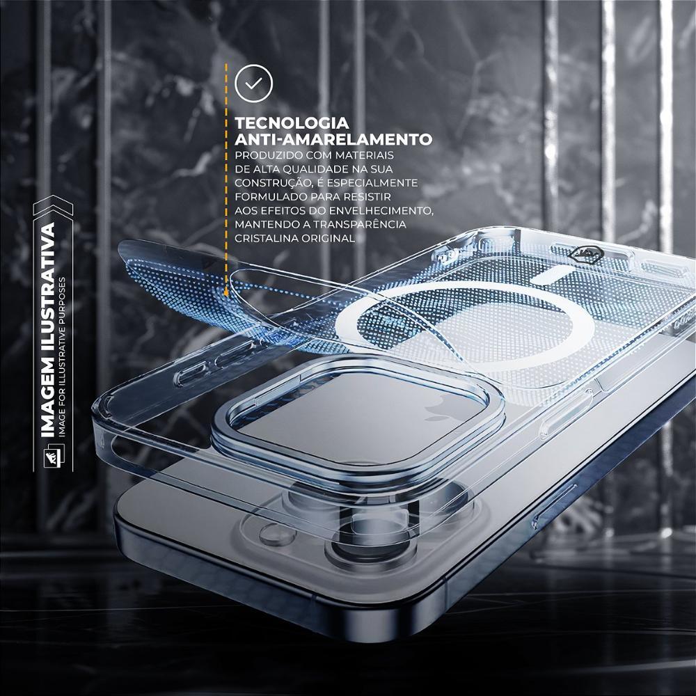 Capa case capinha para iPhone 16 - MagSafe Crystal Armor Stand - NÃO AMARELA - Gshield - 2