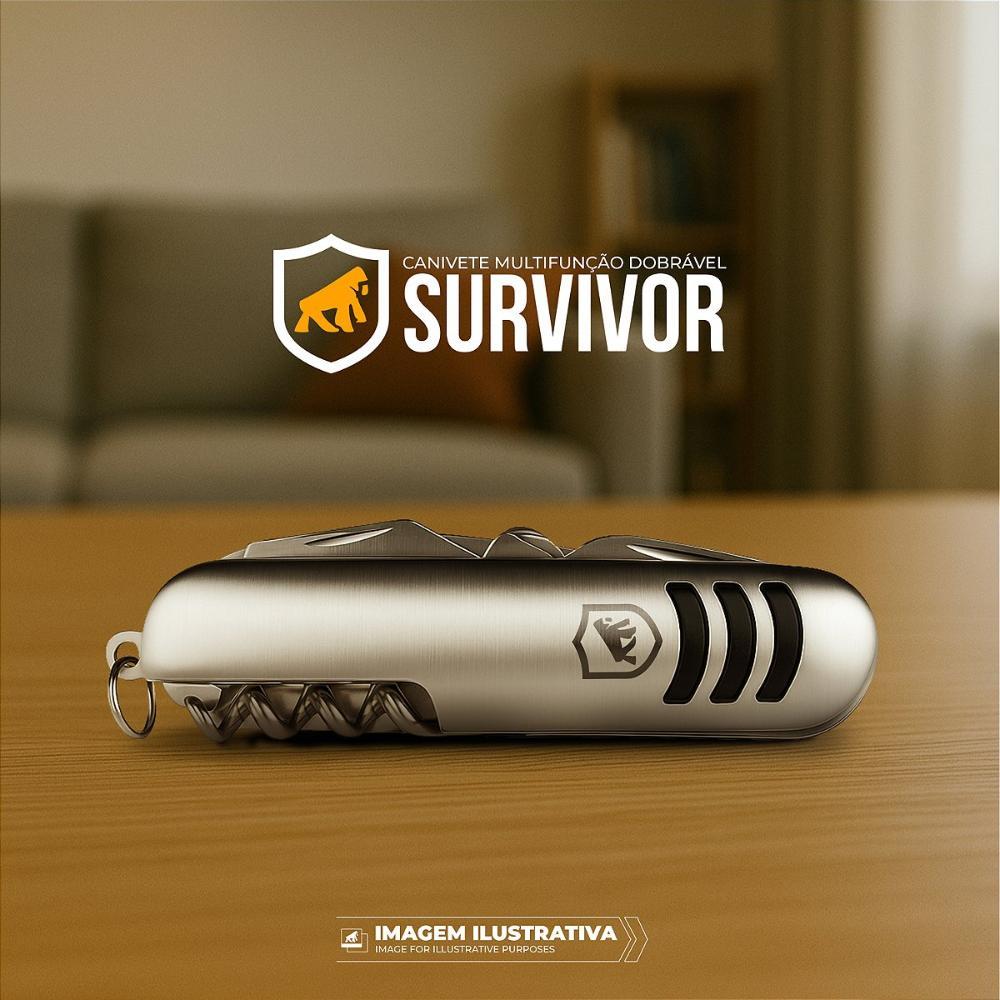 Canivete Dobrável Multifunção, com abridor e alicate - Survivor - Gshield - 6