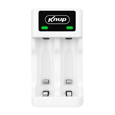 Carregador de Pilhas e Baterias Recarregáveis - Branco - KNUP