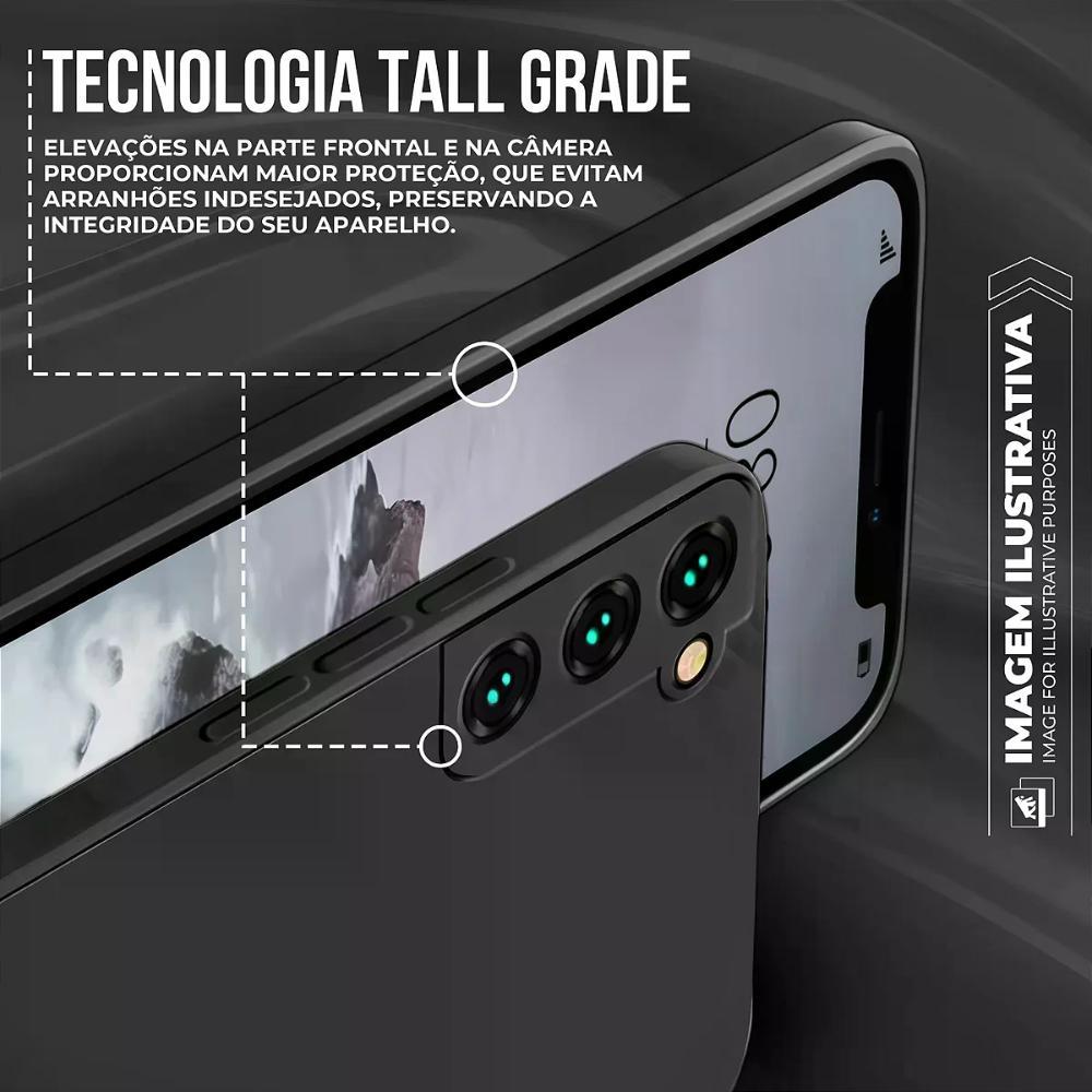 Capa case capinha para Samsung Galaxy A17 - Silicon Veloz - Preta - Gshield - 3