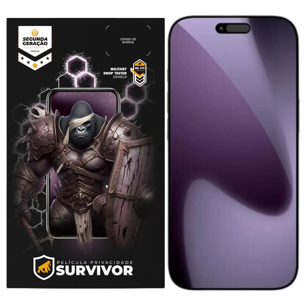 Película para iPhone 17 Pro - Privacidade com Aplicador - Survivor - Gshield - 1
