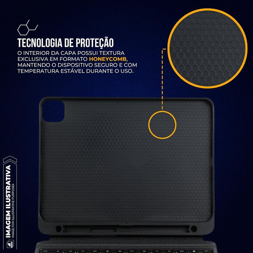 Capa case capinha para iPad de 10.9" e 11" com Teclado Touchpad, suporte - 8