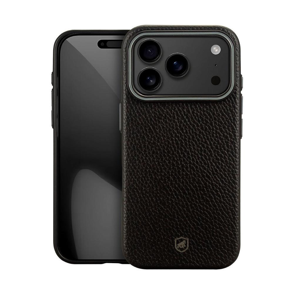 Capa case capinha para iPhone 17 Pro Max - Magsafe Tech Couro - Preta - Gshield - 1