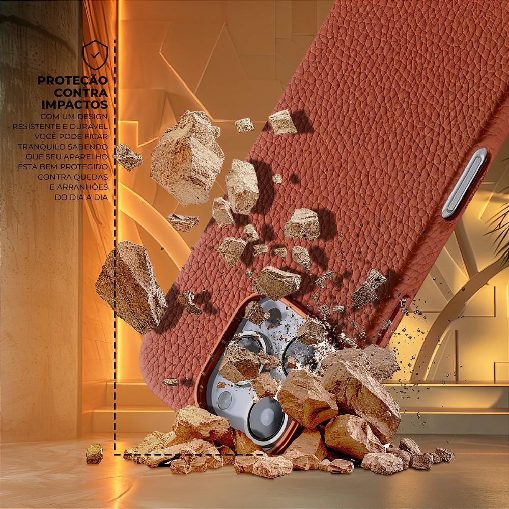 Capa case capinha para iPhone 17 Pro Max - Magsafe Tech Couro - Preta - Gshield - 3