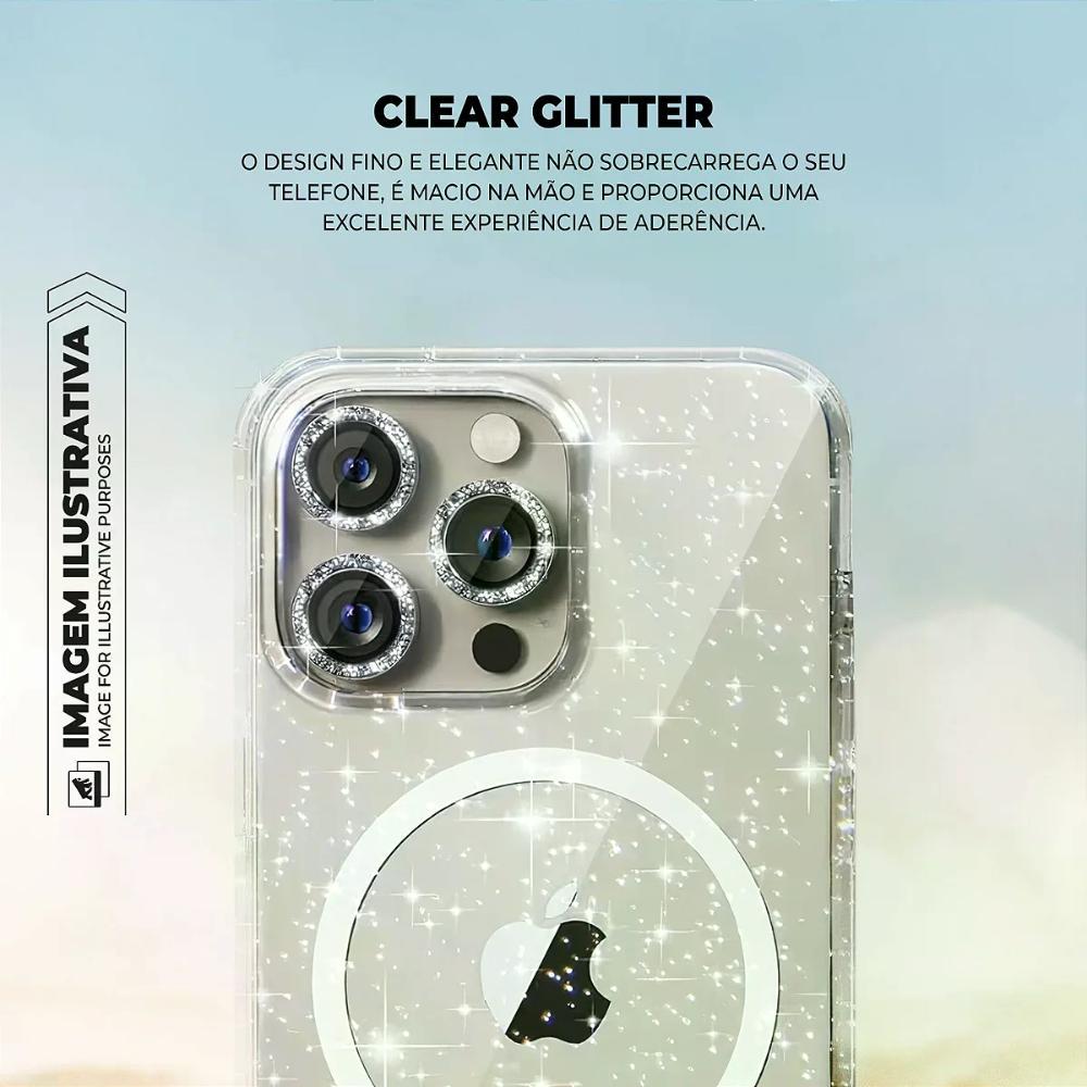 Capa case capinha para iPhone 17 Pro - MagSafe Glitter - Gshield - 3