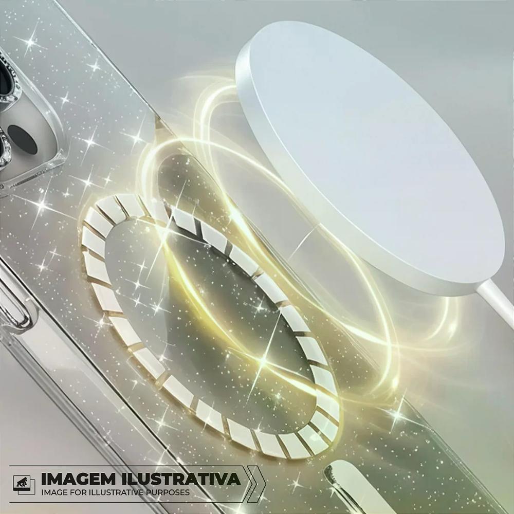 Capa case capinha para iPhone 17 Pro - MagSafe Glitter - Gshield - 5