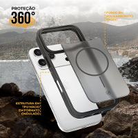 Capa case capinha para Motorola Moto Edge 60 - Magsafe Wave Fumê - Preta - Gshield - 5