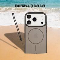 Capa case capinha para Motorola Moto Edge 60 - Magsafe Wave Fumê - Preta - Gshield - 6